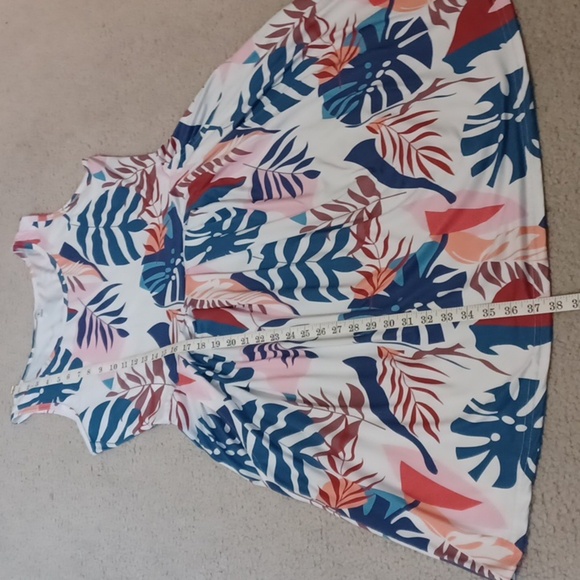 Unbranded Tropical Leaf Dress With Pockets - Picture 5 of 11
